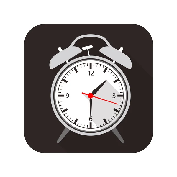 Alarm Klok Platte Mode Pictogram Ontwerp Horloge Pictogram Vector — Stockvector