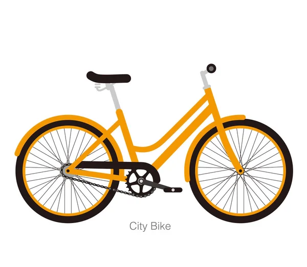 Vélo Ville Simplifiée Vecteur Illustration Rapide Déménagement — Image vectorielle