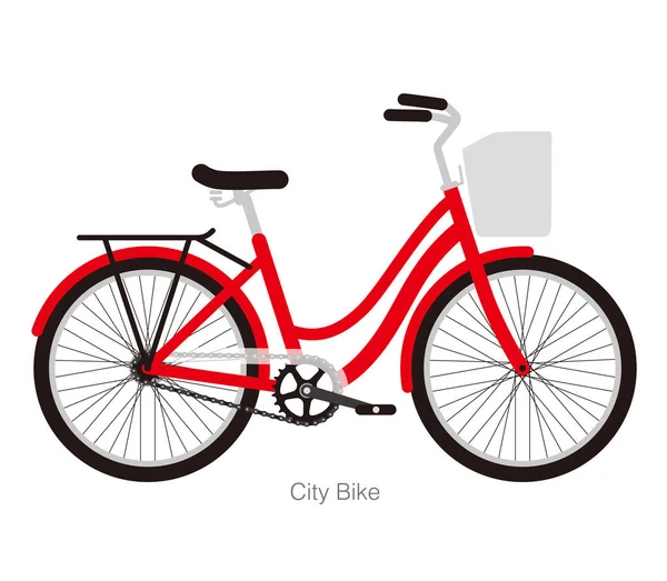 Vélo Ville Simplifiée Vecteur Illustration Rapide Déménagement — Image vectorielle
