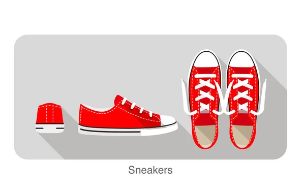 Old Style Sport Sneakers Shoe Vector Illustration — Stock Vector