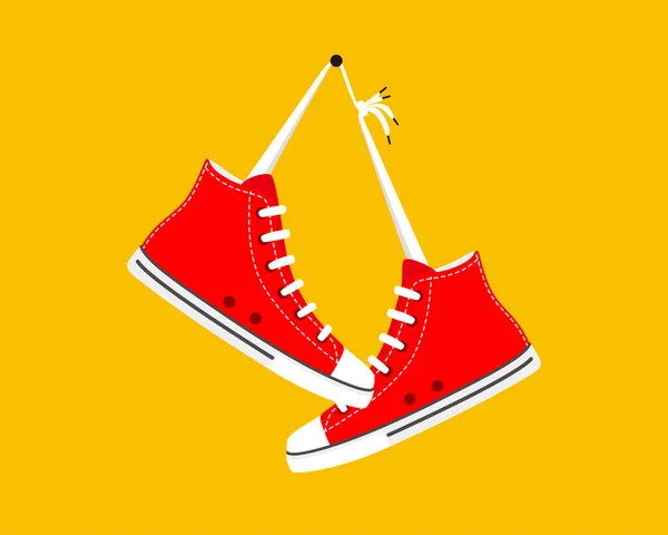 Vieilles Chaussures Sport Talons Hauts Illustration Vectorielle Chaussures — Image vectorielle