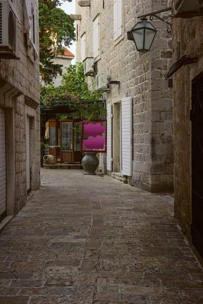 Street of the Old Town, Budva, Montenegro — Stock Photo, Image