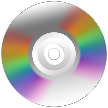 CD, dvd disk üzerinde beyaz izole