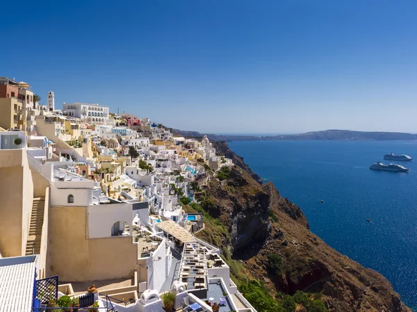 Färgglada byggnader av santorini, Grekland — Stockfoto