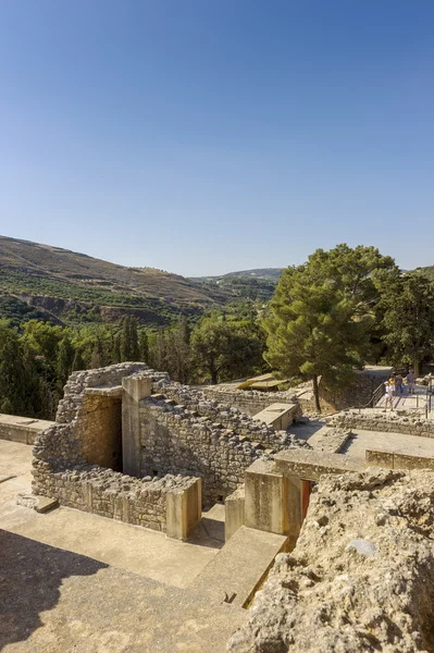 Wykopaliska archeologiczne w pałacu w knossos. Kreta. Grecja Zdjęcie Stockowe
