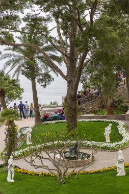 gözlem güverte, deniz manzaralı bir kare. İtalya, capri