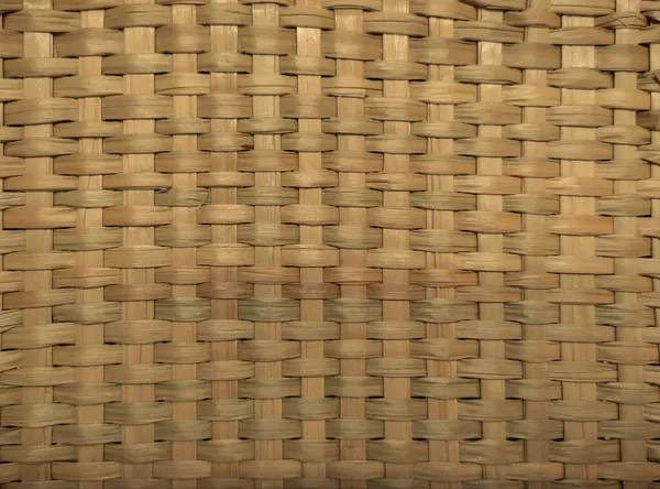 Rattan Wicker Background Light Wood Tapes Weaving Texture — Stock Photo, Image