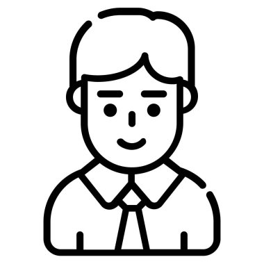 professor, teacher line icon isolated on white background