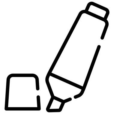 marker, high lighter line icon isolated on white background