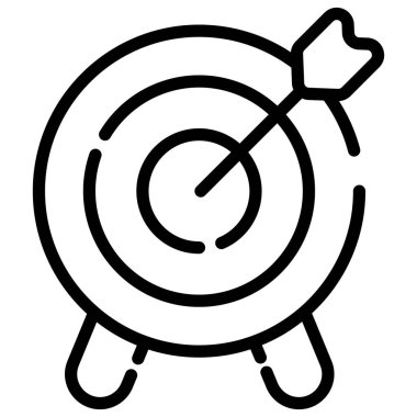 target, aim line icon isolated on white background