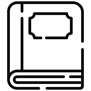 book, dictionary line icon isolated on white background