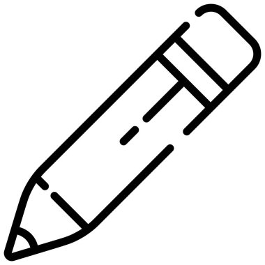 pencil line icon isolated on white background