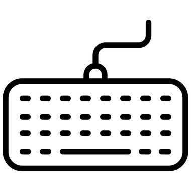 keyboard line icon isolated on white background