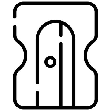 sharpener line icon isolated on white background