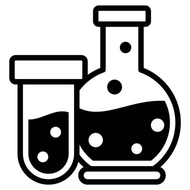 beaker icon isolated on white background
