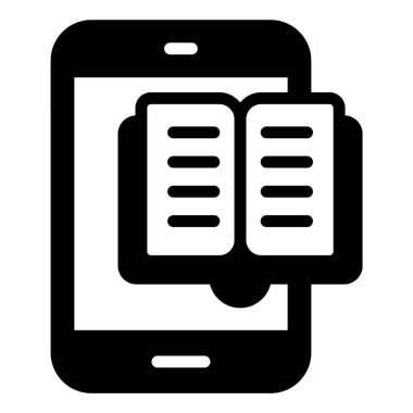 beyaz arka planda yalıtılmış e-kitap simgesi