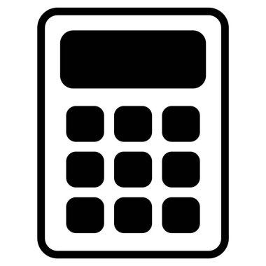 Hesaplayıcı simgesi beyaz arkaplanda izole edildi