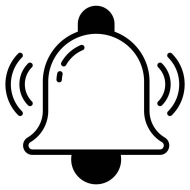 alarm, bell icon isolated on white background 
