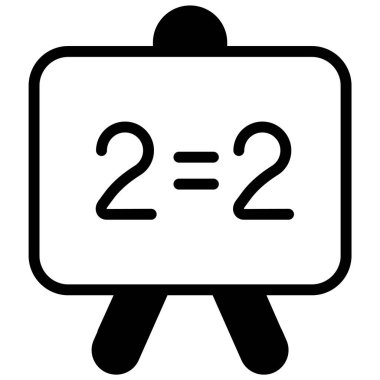 whiteboard icon isolated on white background