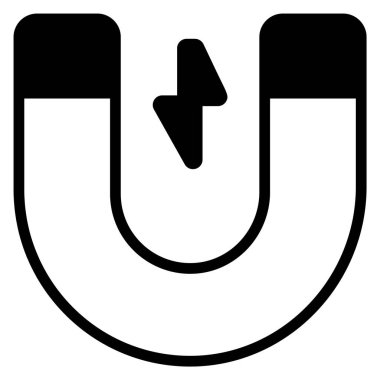 magnetism icon isolated on white background 