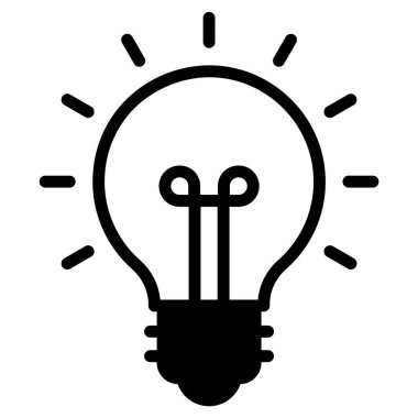 idea bulb icon isolated on white background
