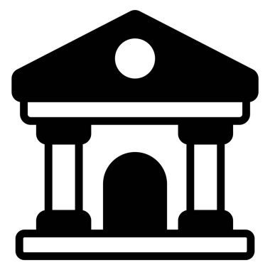 art museum icon isolated on white background 