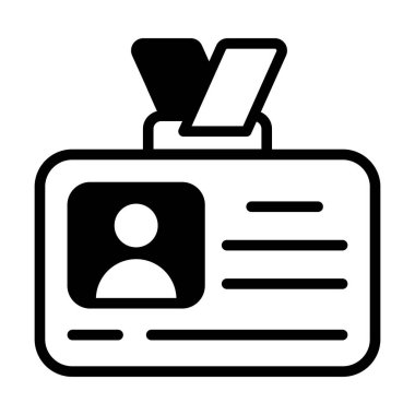 student card icon isolated on white background