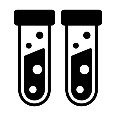 Beyaz arka plan üzerinde izole tüp simgesi