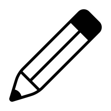 Beyaz arkaplanda kalem simgesi izole edildi