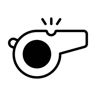 Beyaz arka plan üzerinde izole düdük simgesi