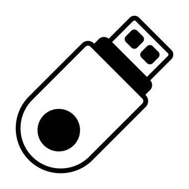 pen drive, flash icon isolated on white background