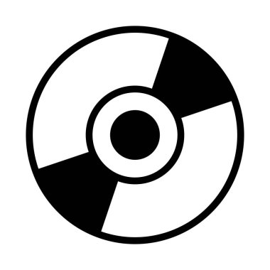 disc, CD icon isolated on white background