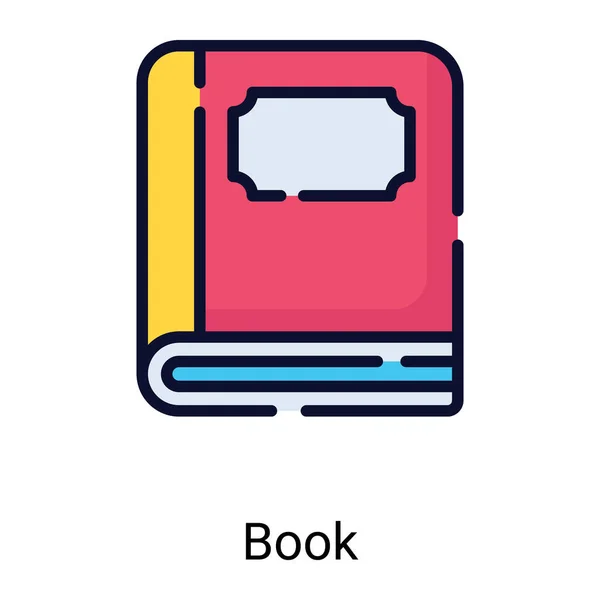 Book Dictionary Color Line Icon Isolated White Background — 图库矢量图片