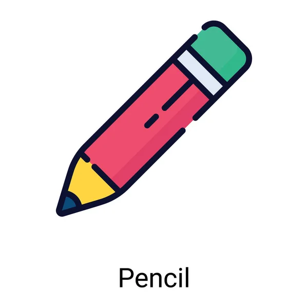 Pencil Color Line Icon Isolated White Background — Stock vektor