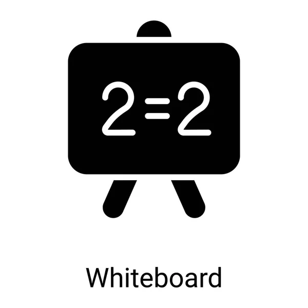 Whiteboard Glyph Icon Isolated White Background — Stock Vector