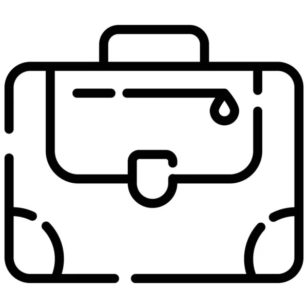Handbag Line Icon Isolated White Background — Stockvector