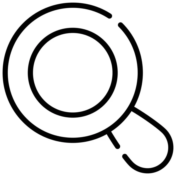 Magnifier Line Icon Isolated White Background — Image vectorielle