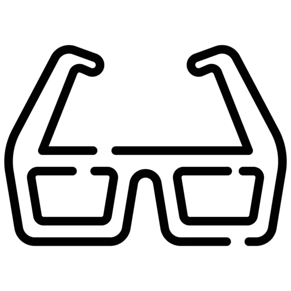 Eye Glasses Line Icon Isolated White Background — Stok Vektör