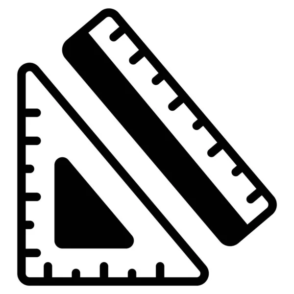 Ruler Scale Icon Isolated White Background — Stockvektor