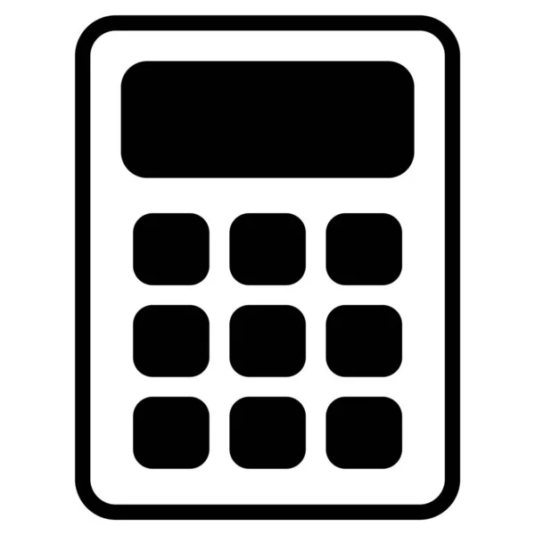 Иконка Калькулятора Белом Фоне — стоковый вектор