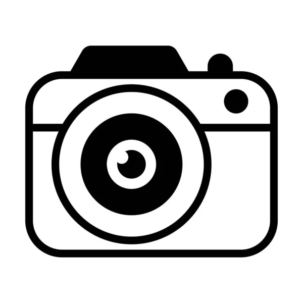 Camera Pictogram Geïsoleerd Witte Achtergrond — Stockvector
