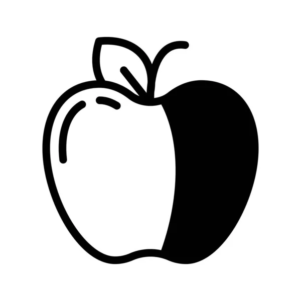 Apple Healthy Food Icon Isolated White Background — Stockový vektor