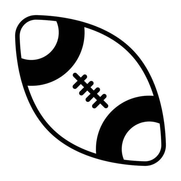 Rugby Ball Icon Isolated White Background — Archivo Imágenes Vectoriales