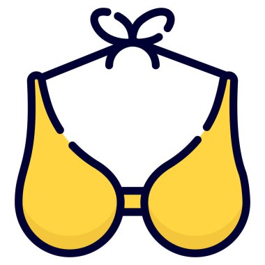 bikini vector icon. colored outline style for Web and Mobile.