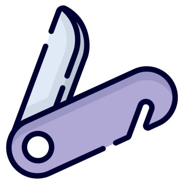 knife  vector icon. colored outline style for Web and Mobile.