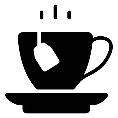 tea cup vector icon glyph style for Web and Mobile.