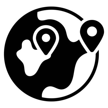 world globe vector icon glyph style for Web and Mobile.