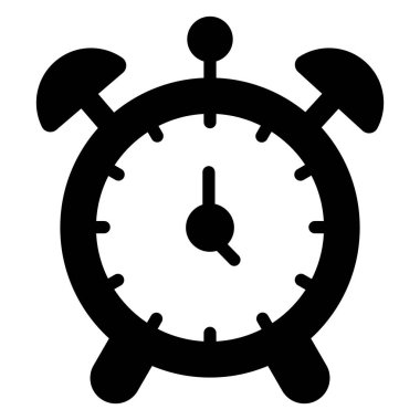 alarm vector icon glyph style for Web and Mobile.