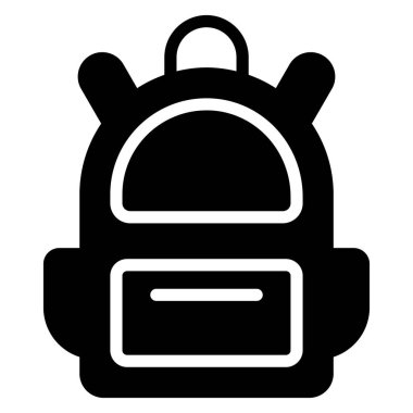 backpack vector icon glyph style for Web and Mobile.