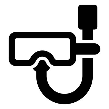 diving mask vector icon glyph style for Web and Mobile.